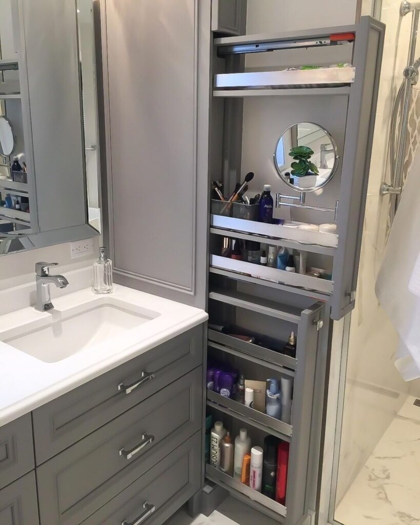 15. Disguise Storage in a High-End Spa Bathroom