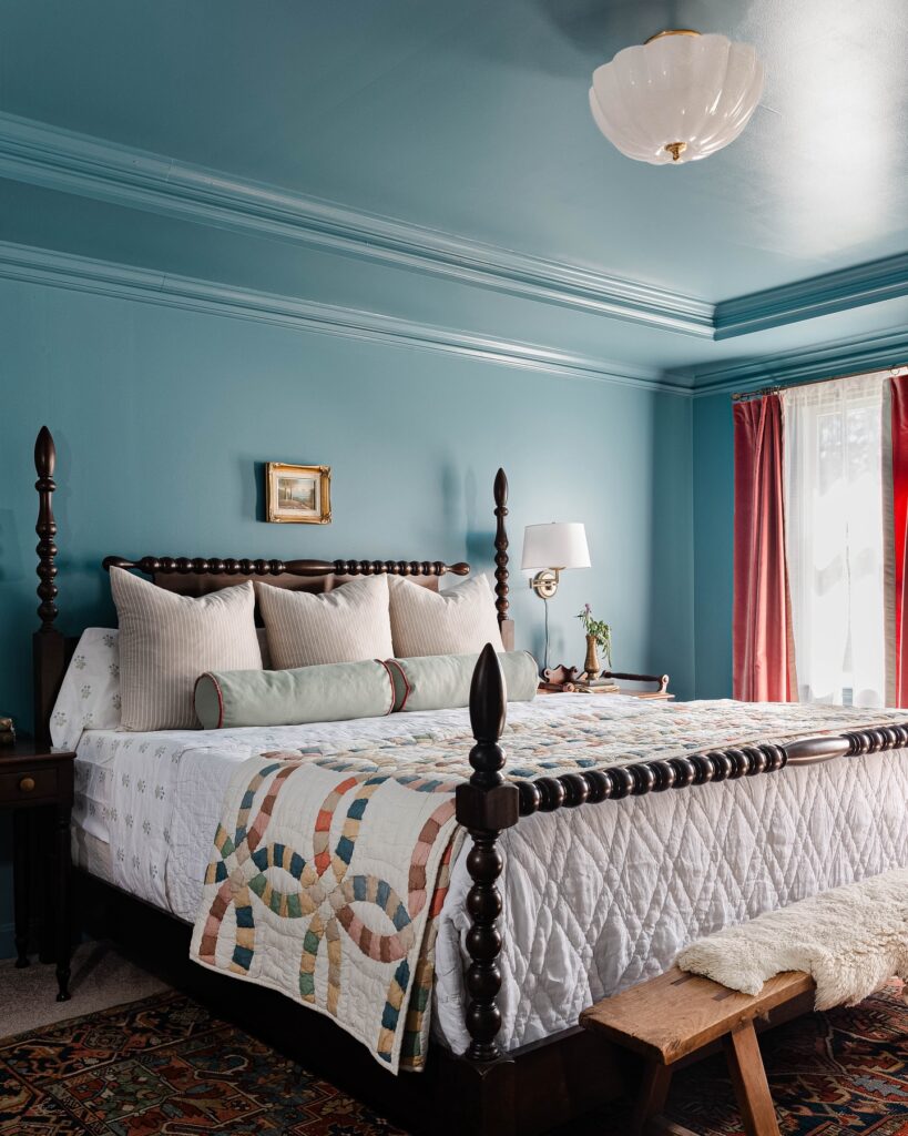 15. Steel Blue Sophistication in a Modern Loft