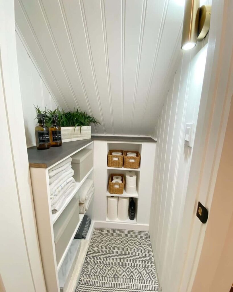 16. Use a Vintage Vanity for Stylish Hidden Storage