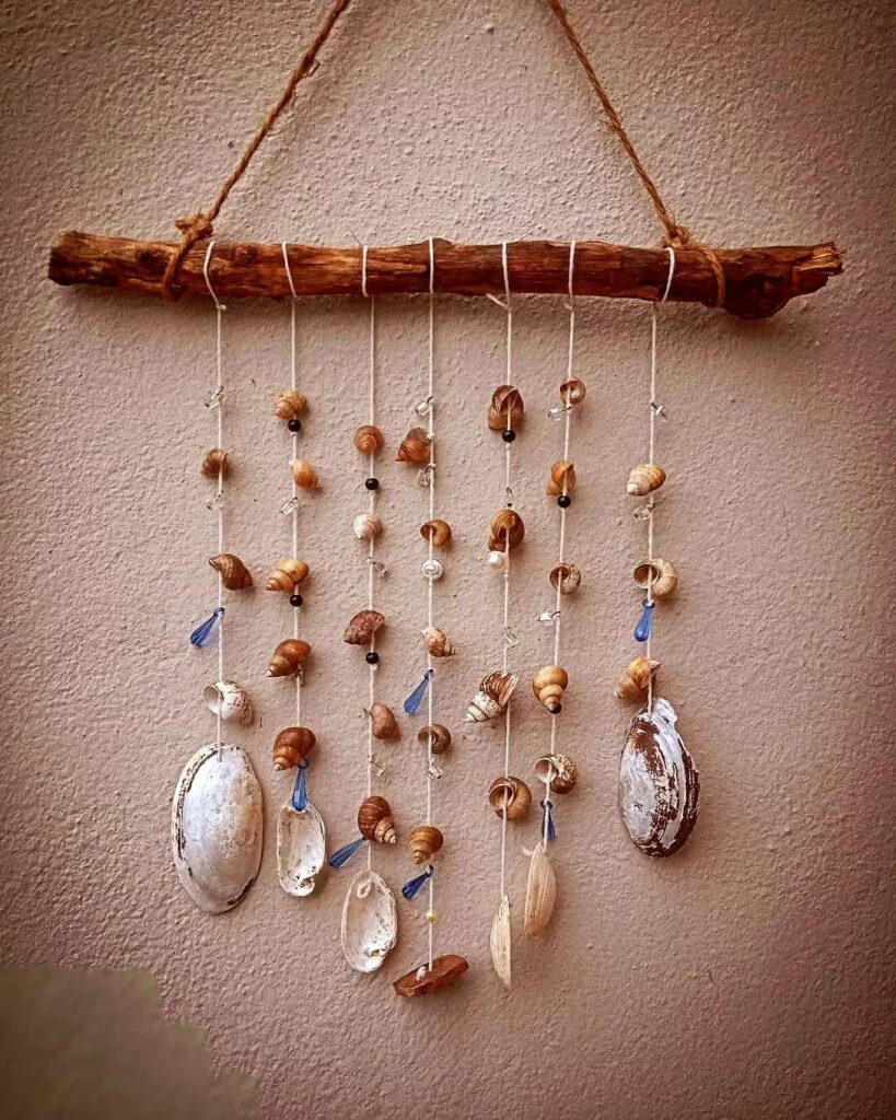 16. Wall-Mounted Hat Display with Macramé Holders