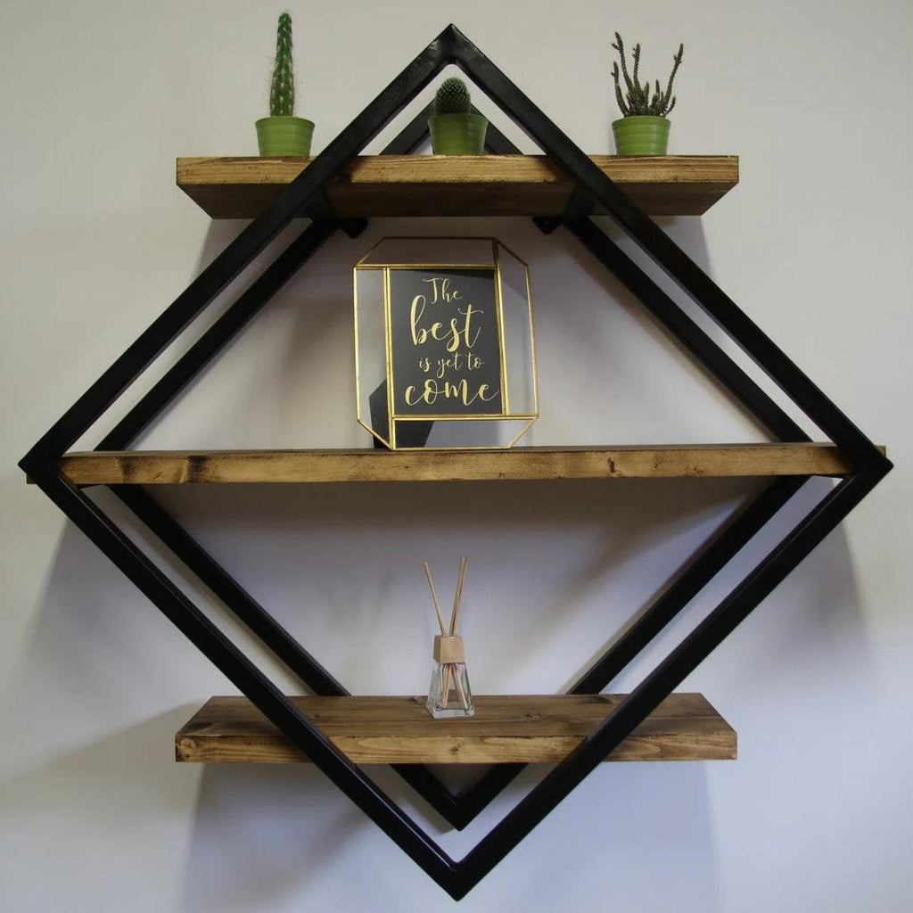 16. Floating Cube Shelves for a Geometric Touch