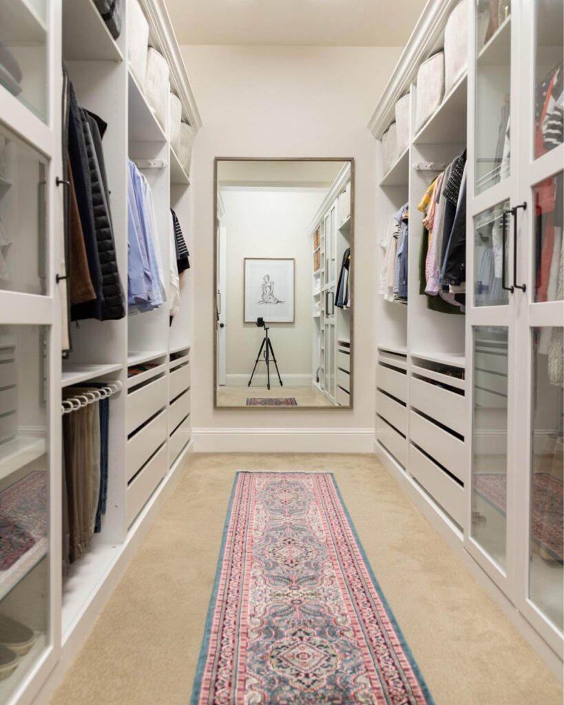 16. Girly IKEA Closet and Office Combo