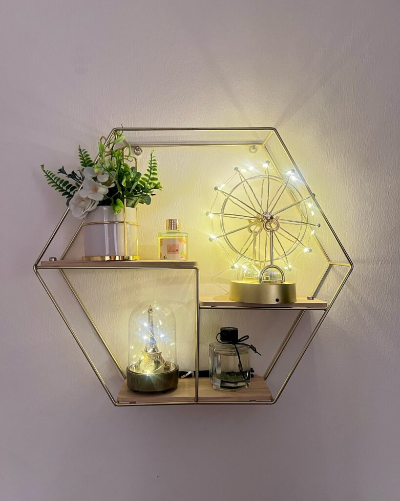 17. Boho-Inspired Shelf Styling with Earthy Accents