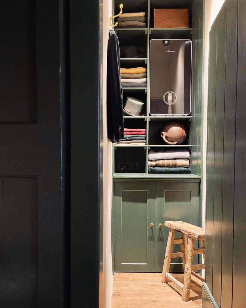 2. Turn a Narrow Nook into a Functional Wardrobe