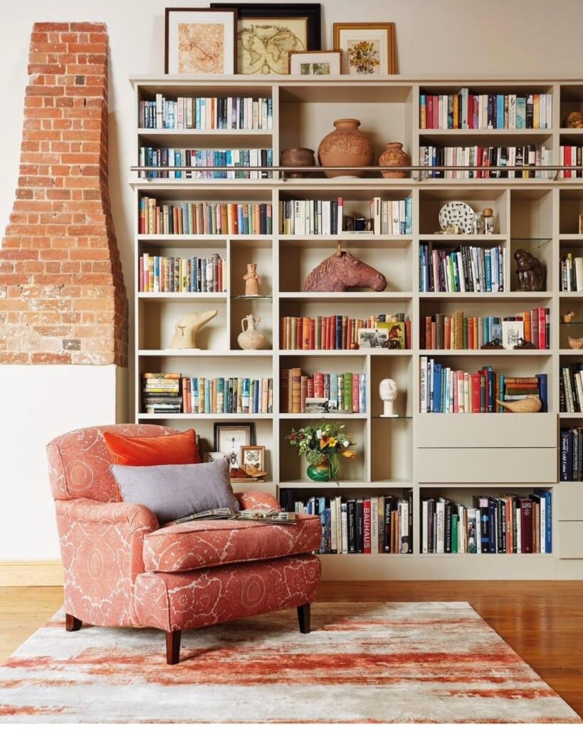 2. Minimalist Wood Shelves with Earthy Warmth