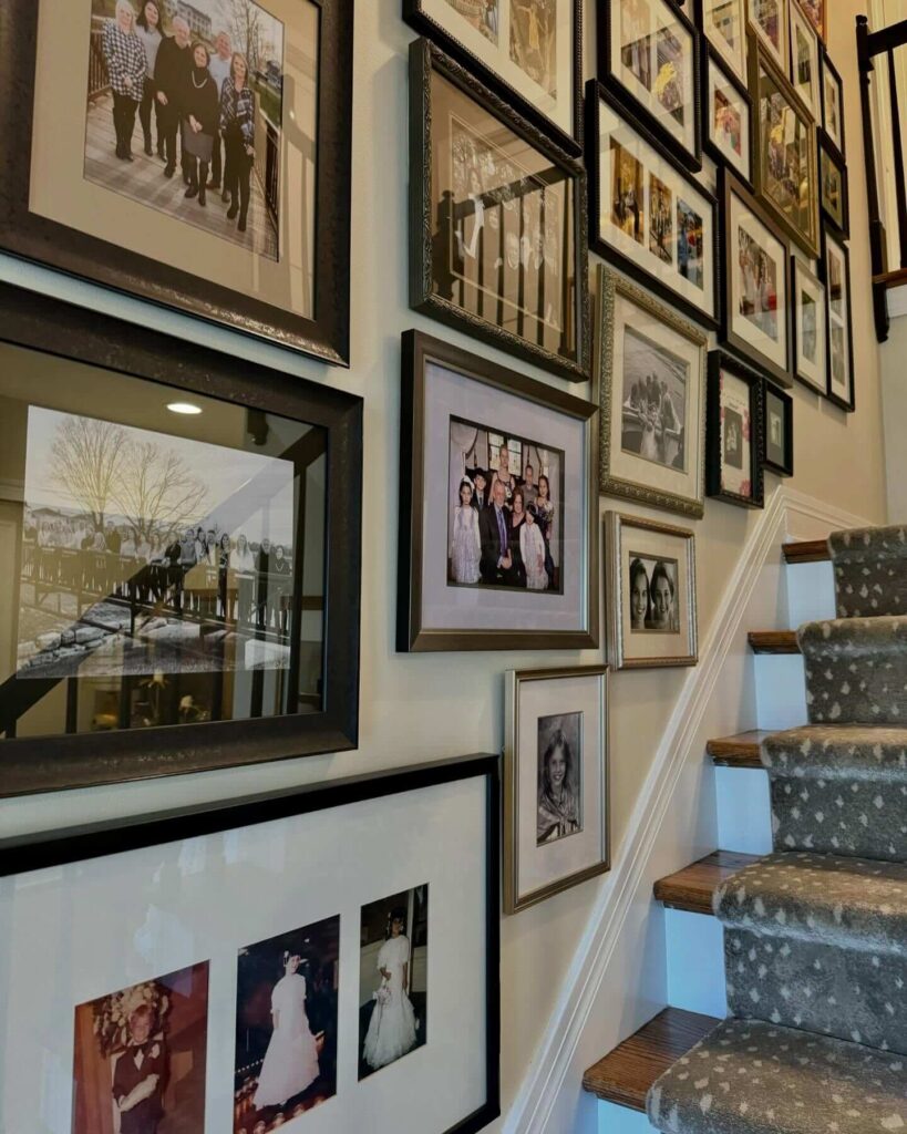 2. Organic Gallery Wall with Mixed Media