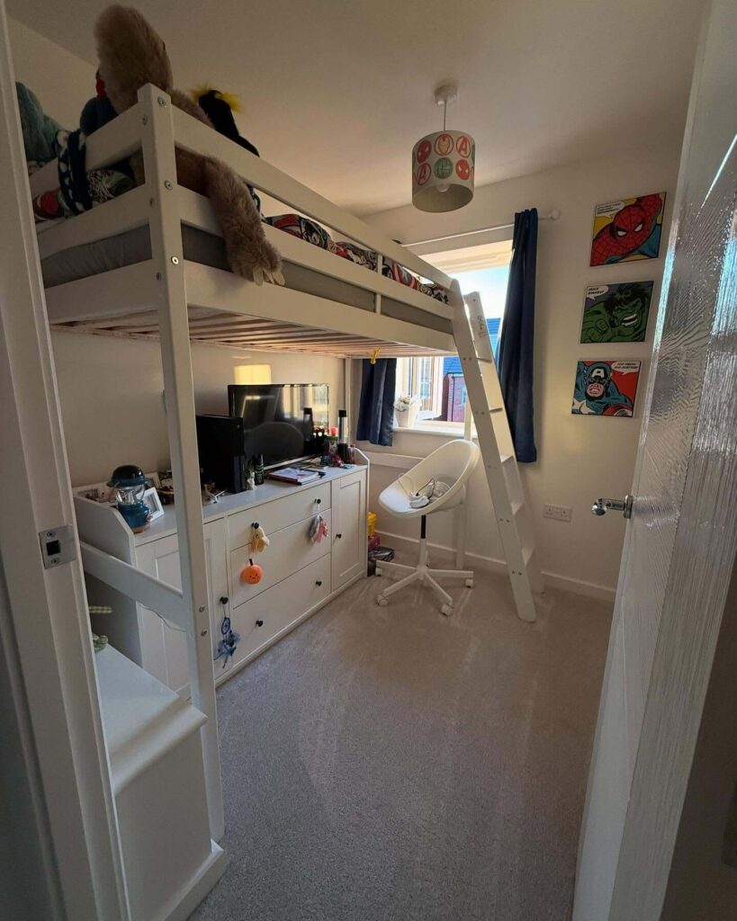 2. Maximize Floor Space with a Loft Bed Setup