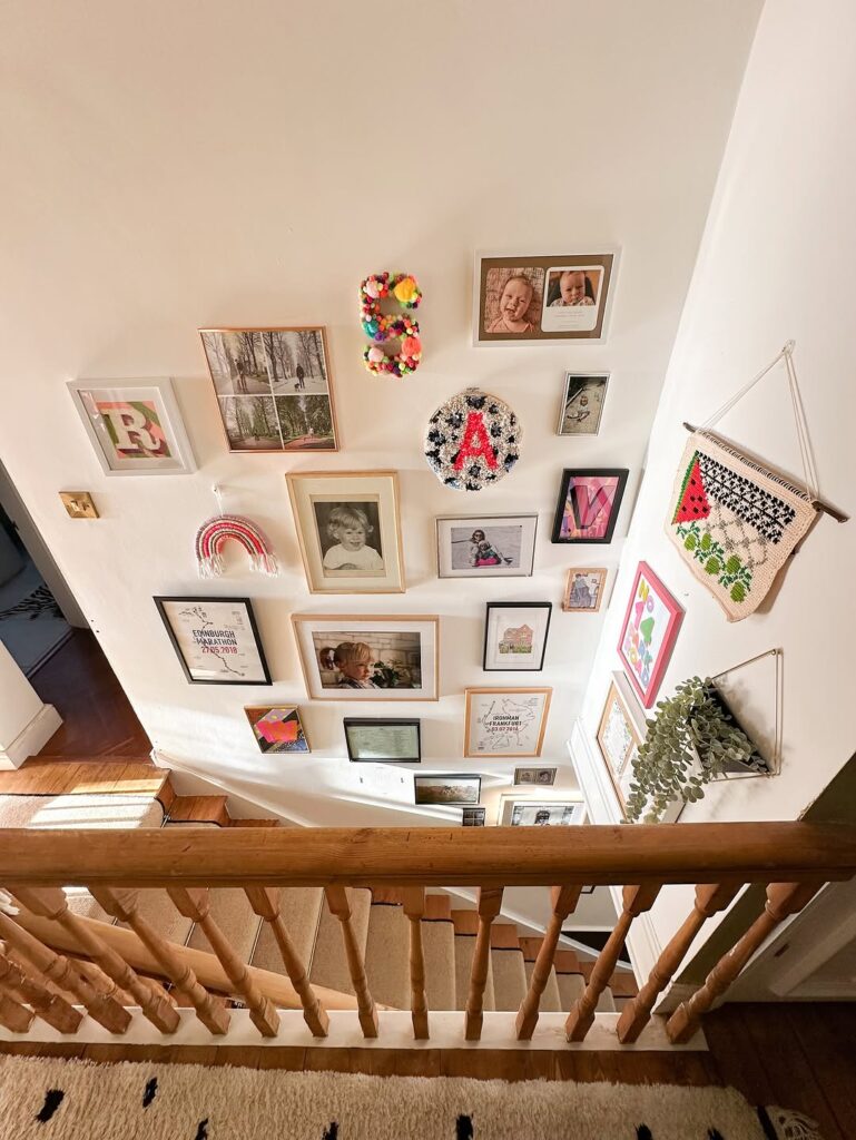 2. Rustic Charm with Mixed Frames and Earth Tones