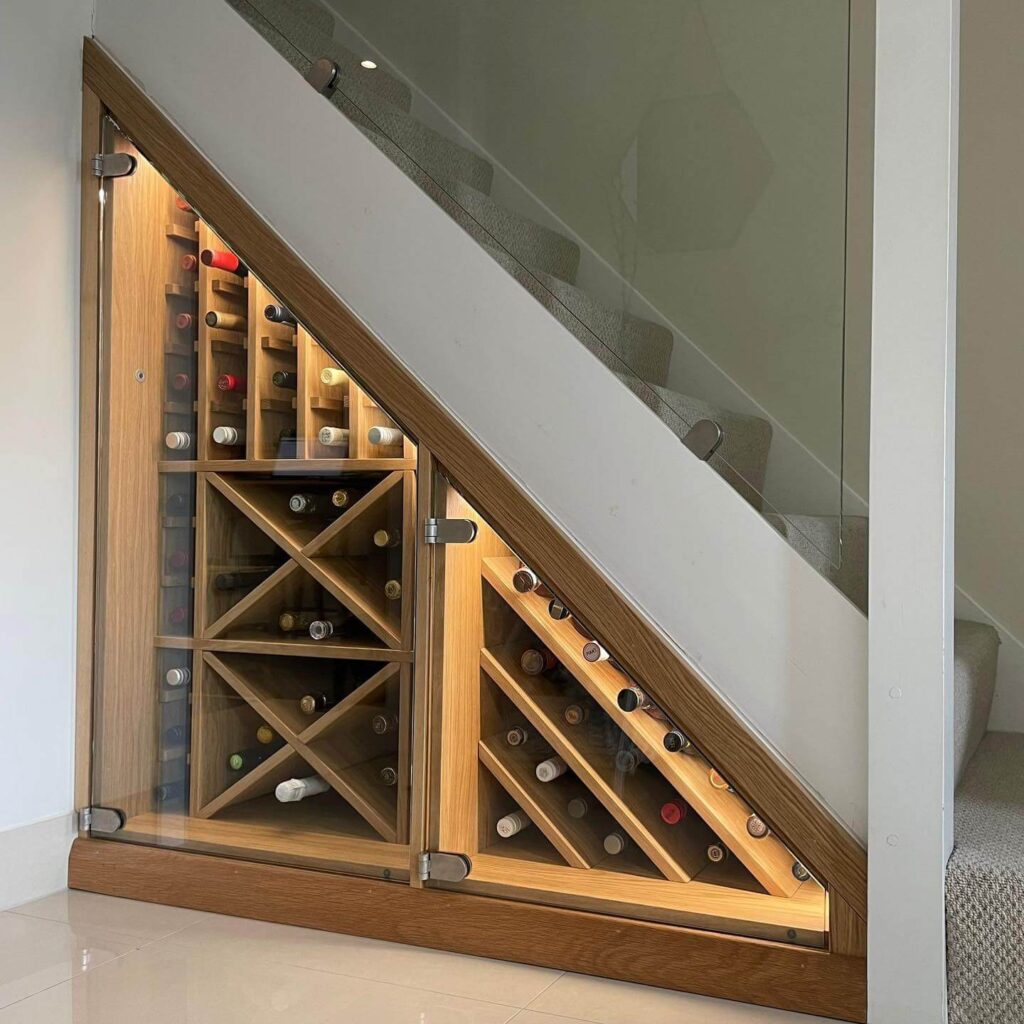 20. Wine Cellar Showcase with Glass Enclosure