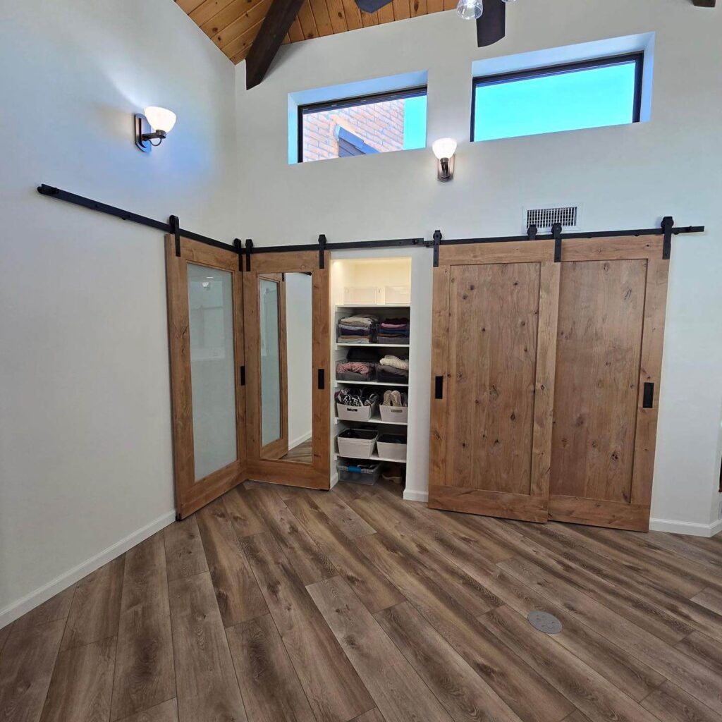 20. Corner Sliding Barn Doors for Maximum Functionality