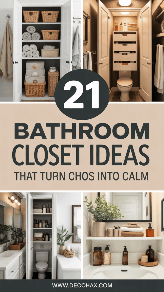 21 Bathroom Closet Ideas That Turn Chaos Into Calm