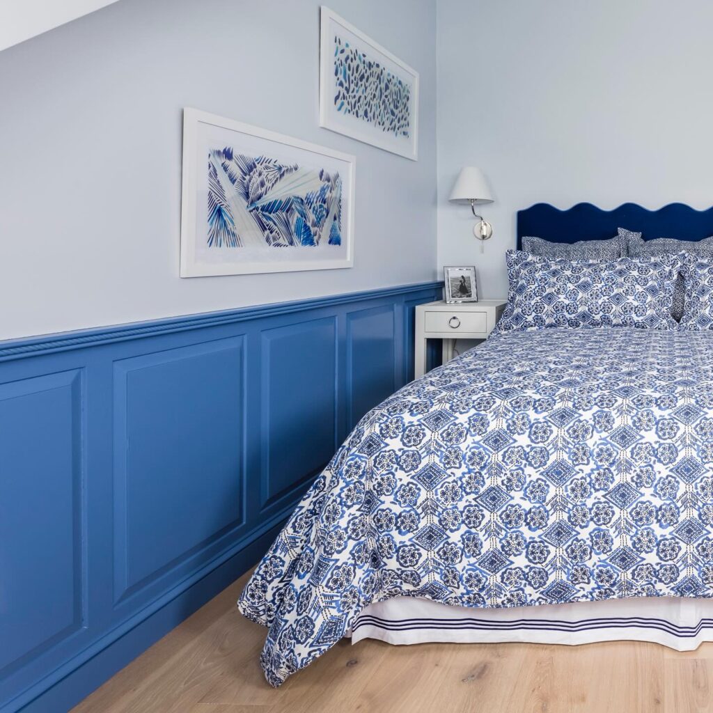 21. Serenity in Simplicity: Light Blue and Natural Wood