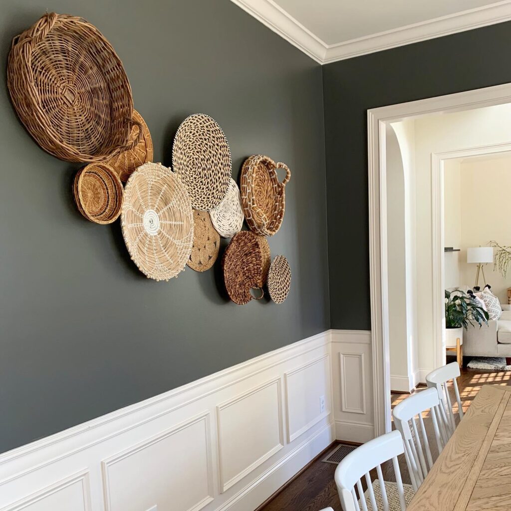21. Layered Art and Decor Over a Console Table