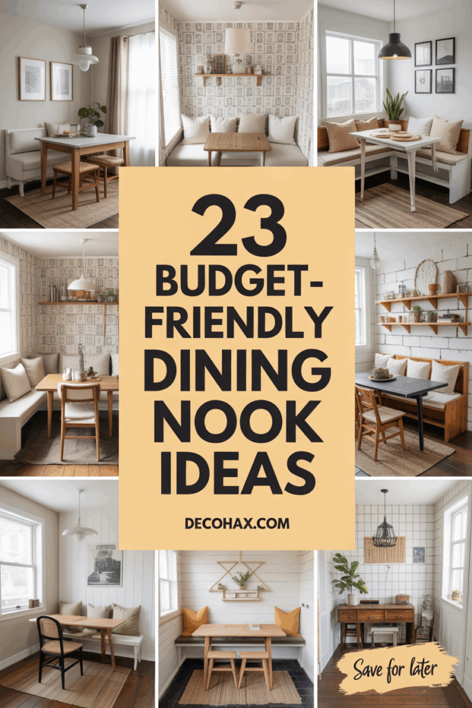 23 Budget-Friendly Dining Nook Ideas That Look Designer-Approved