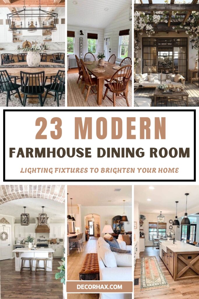 23 Modern Farmhouse Dining Room Lighting Fixtures to Brighten Your Home