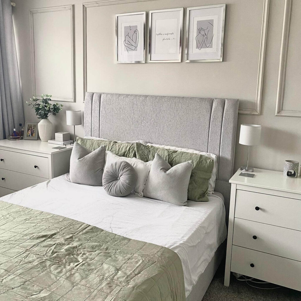 23. Add Sage with Just a Touch of Bedding