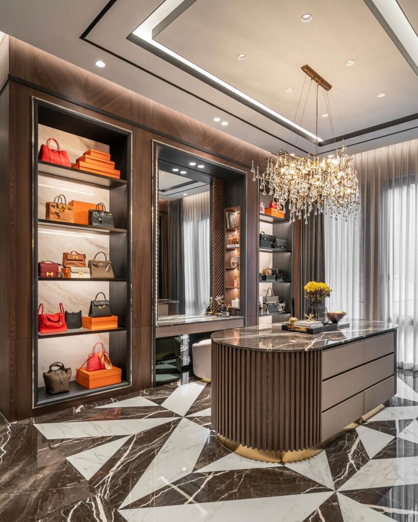 23. Elevate Luxury with a Moody, High-Contrast Design
