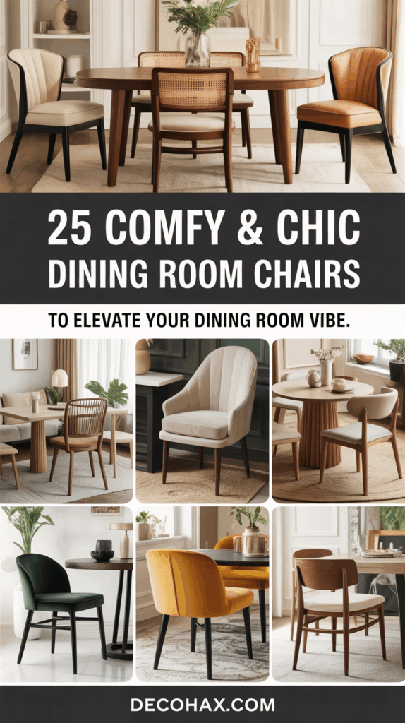 25 Comfy & Chic Dining Room Chairs to Elevate Your Dining Room Vibe
