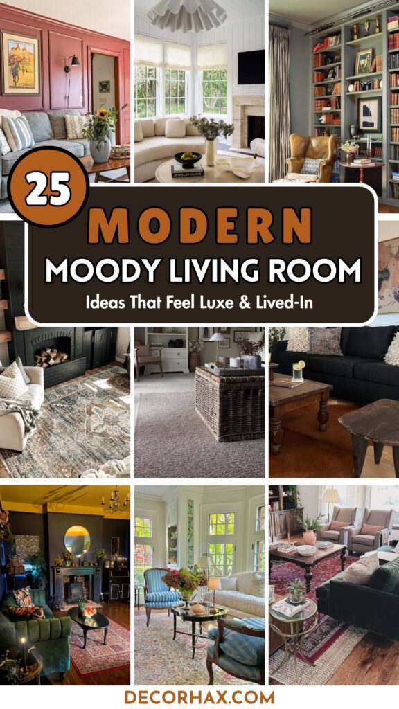 25 Modern Moody Living Room Ideas That Feel Luxe & Lived-In
