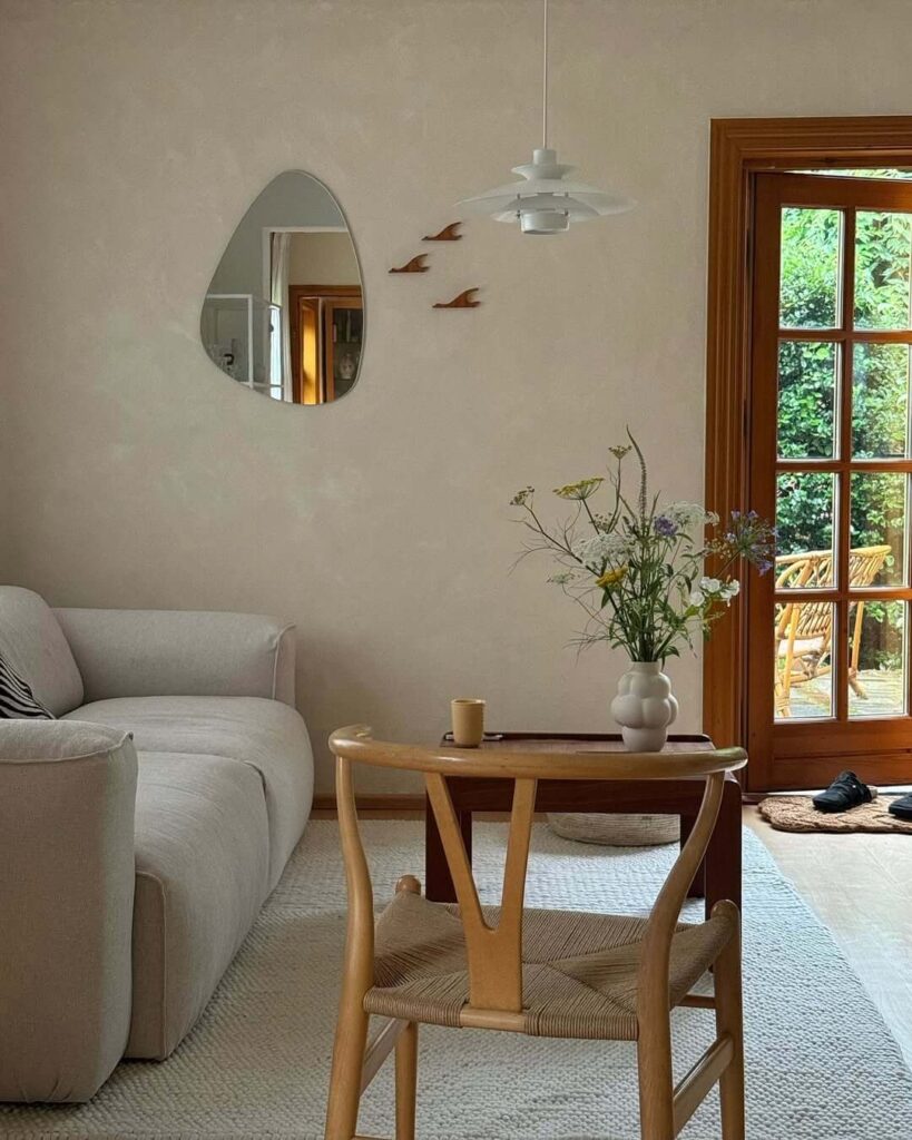 4. Crisp White Walls with a Bold Color Pop
