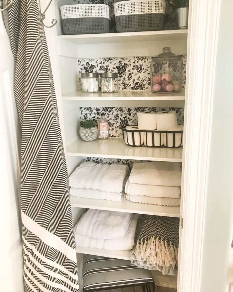 5. Mix Baskets and Bins for a Layered, Rustic Look