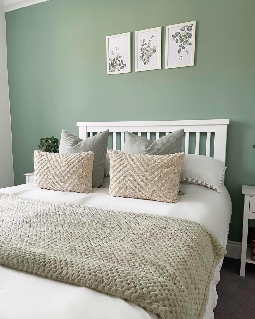 5. Embrace Simplicity with a Clean Sage and White Palette