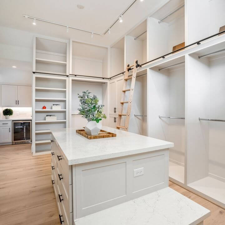 5. Warm It Up with Rustic Wood Storage Cabinets