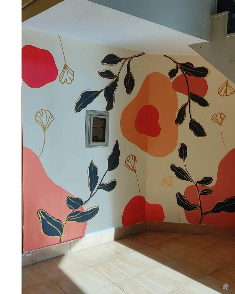 7. Bold Color Blocking with an Artistic Arch