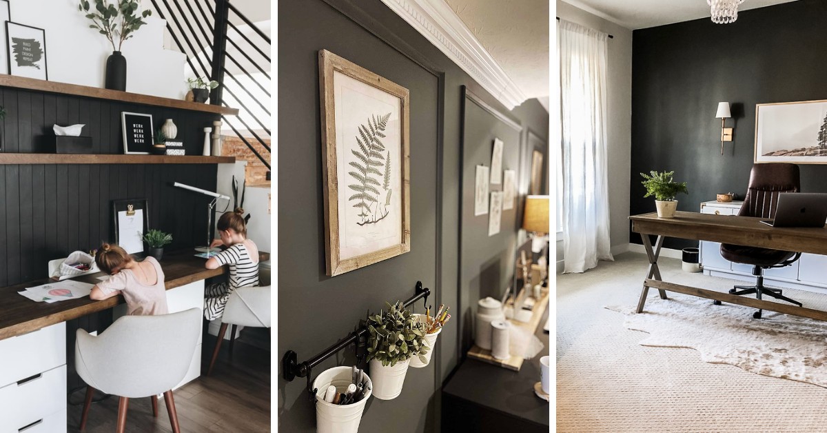 Home Office Accent Wall Ideas