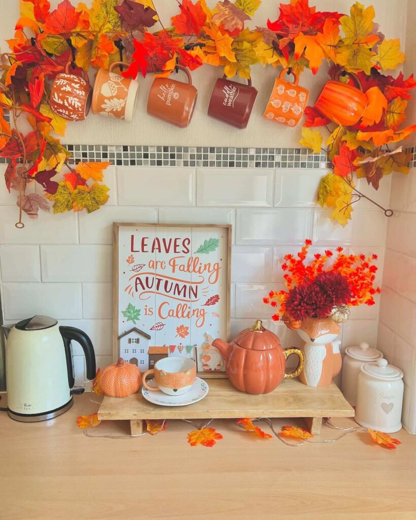 1. Layered Neutrals with Pops of Pumpkin Orange