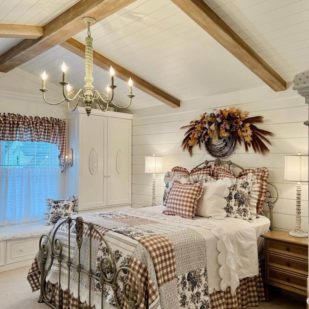 11. Cozy Cabin Feel with Warm Wood Tones