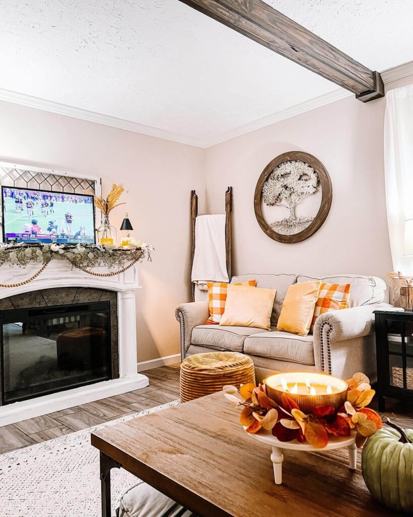 12. Modern Fall Decor with a Moody Twist