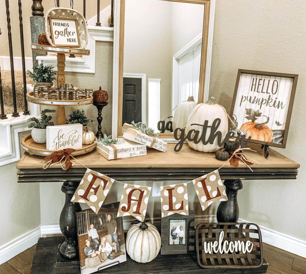 13. Whimsical Farmhouse Entry with Playful Touches