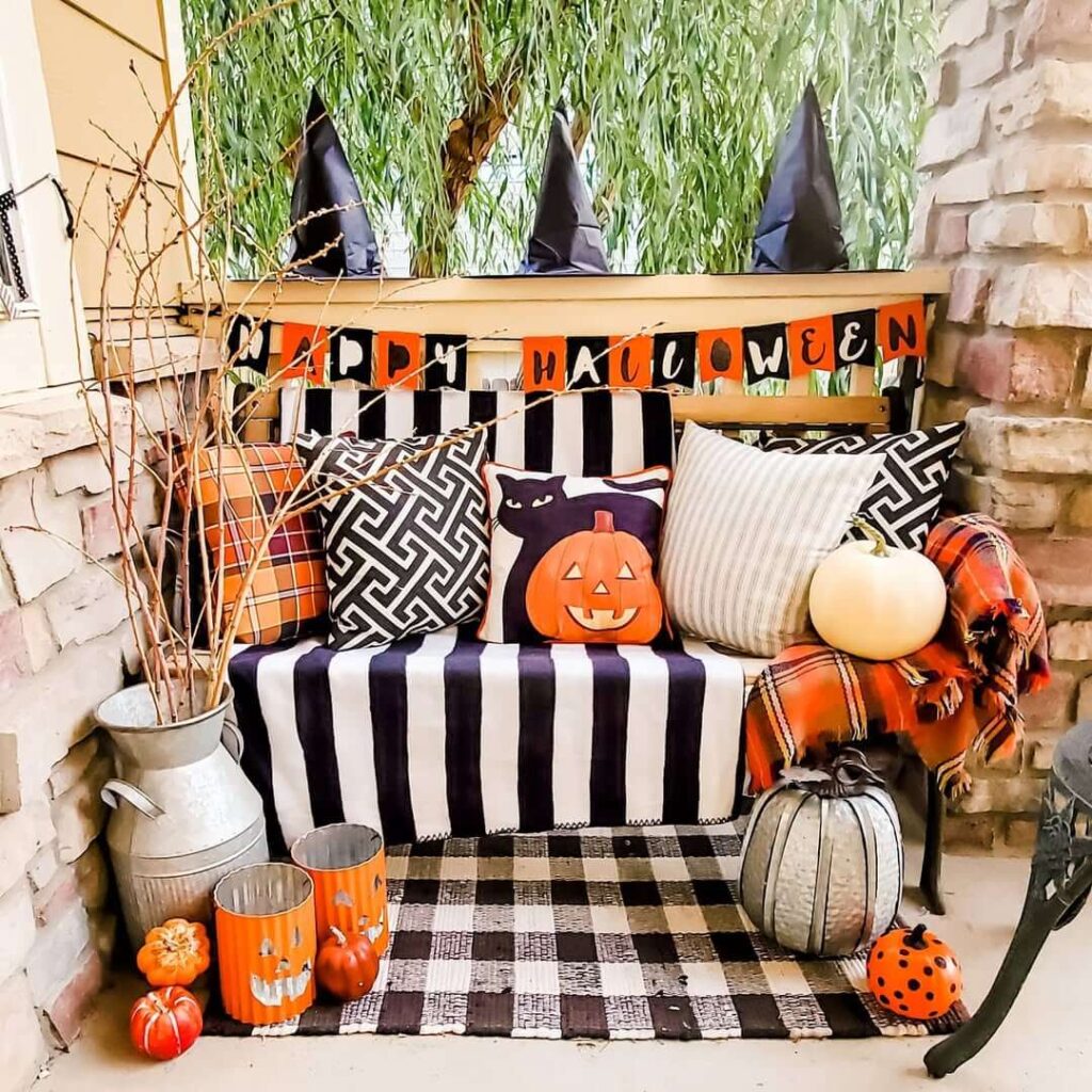 14. Monochromatic Pumpkin Decor for a Chic Look