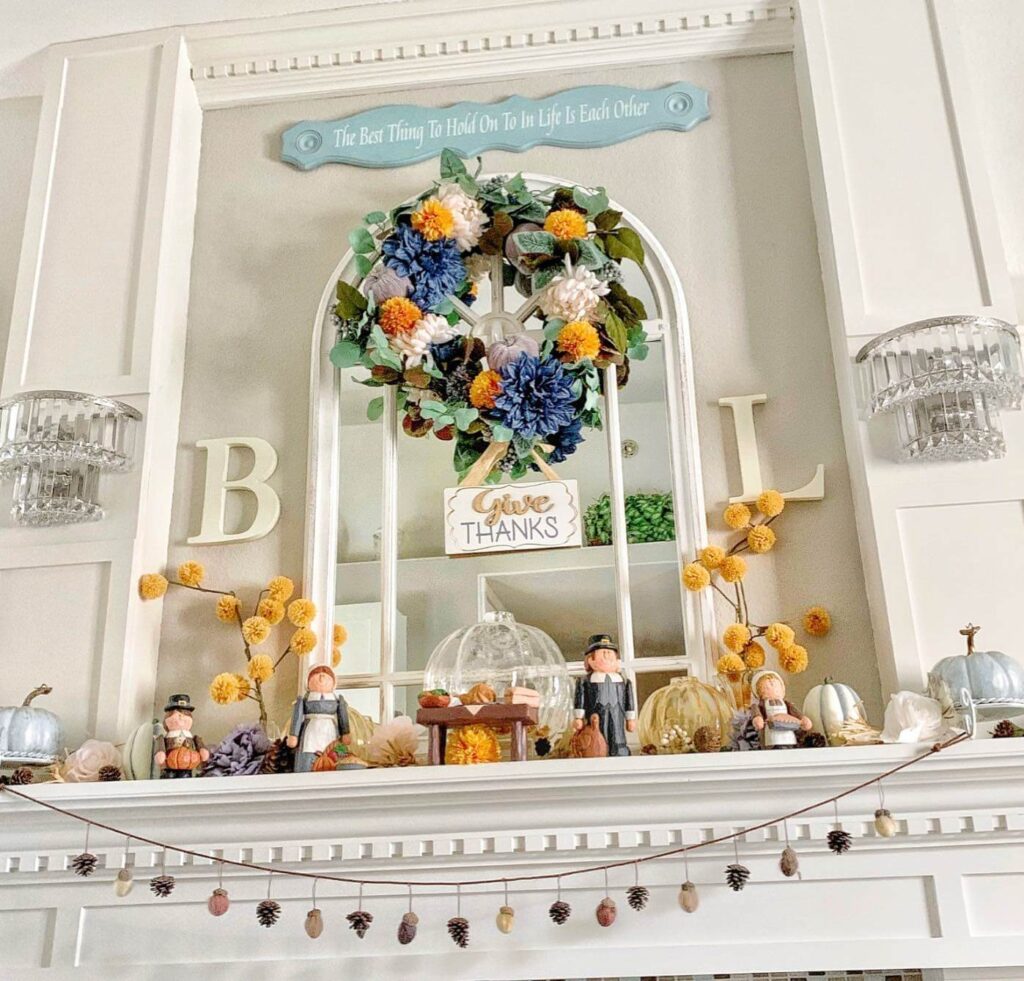 15. Playful Traditional with Pops of Orange and Black