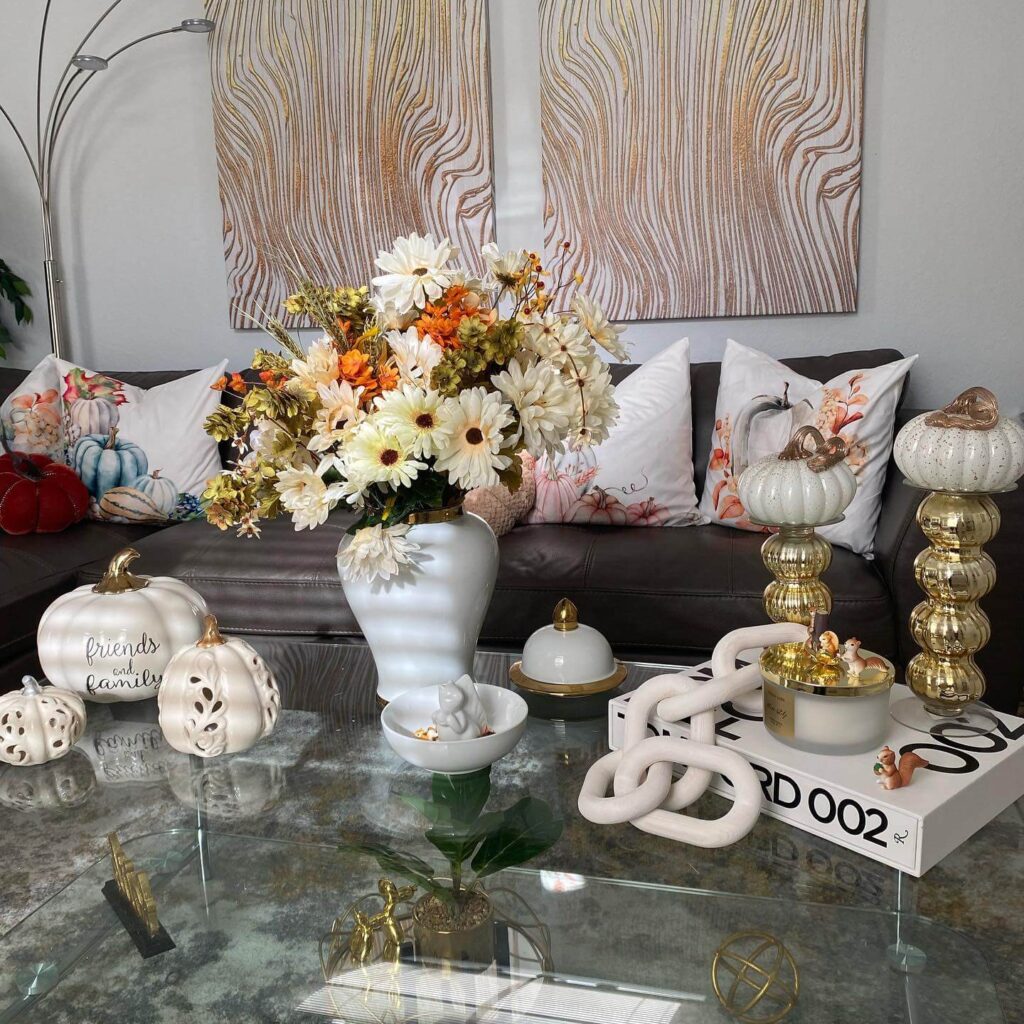 16. Moody Fall Corner with Vintage Flair