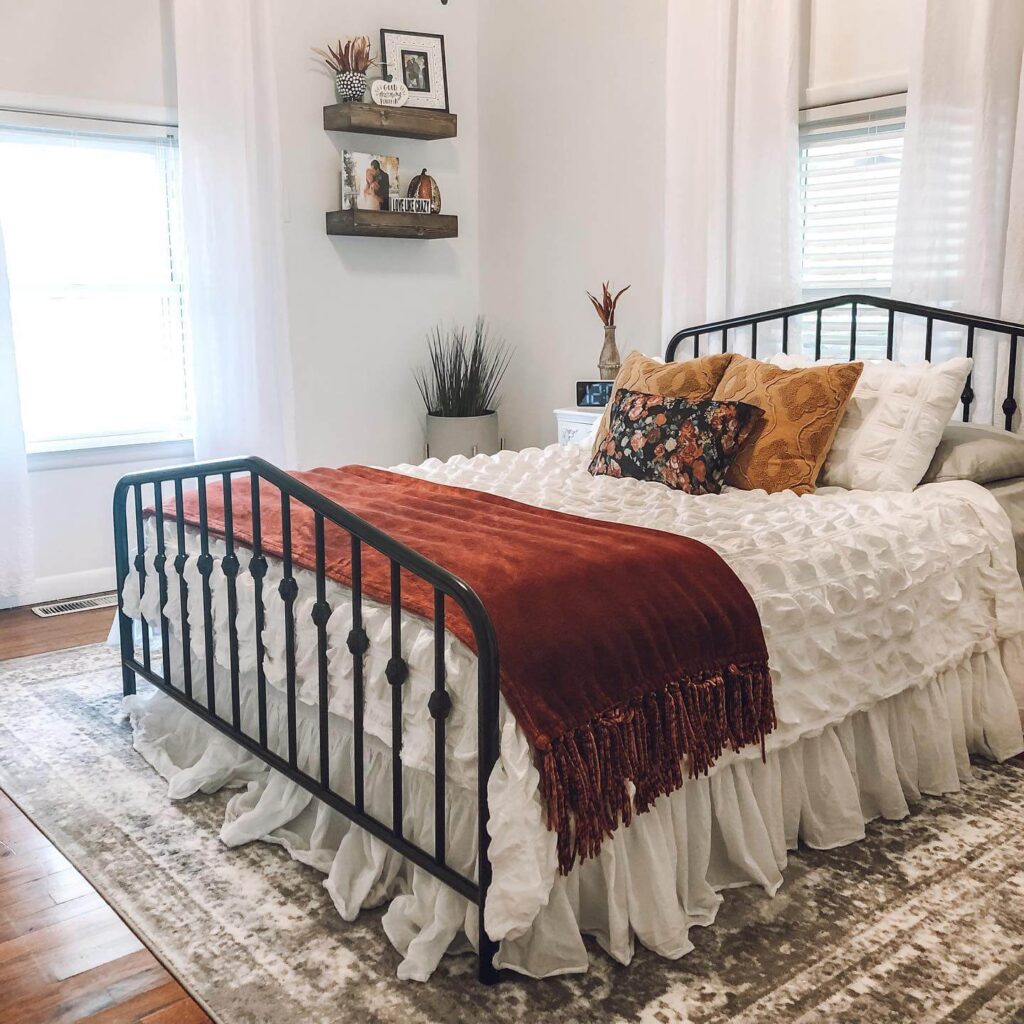 19. Muted Orange Accents in a Clean, Modern Space