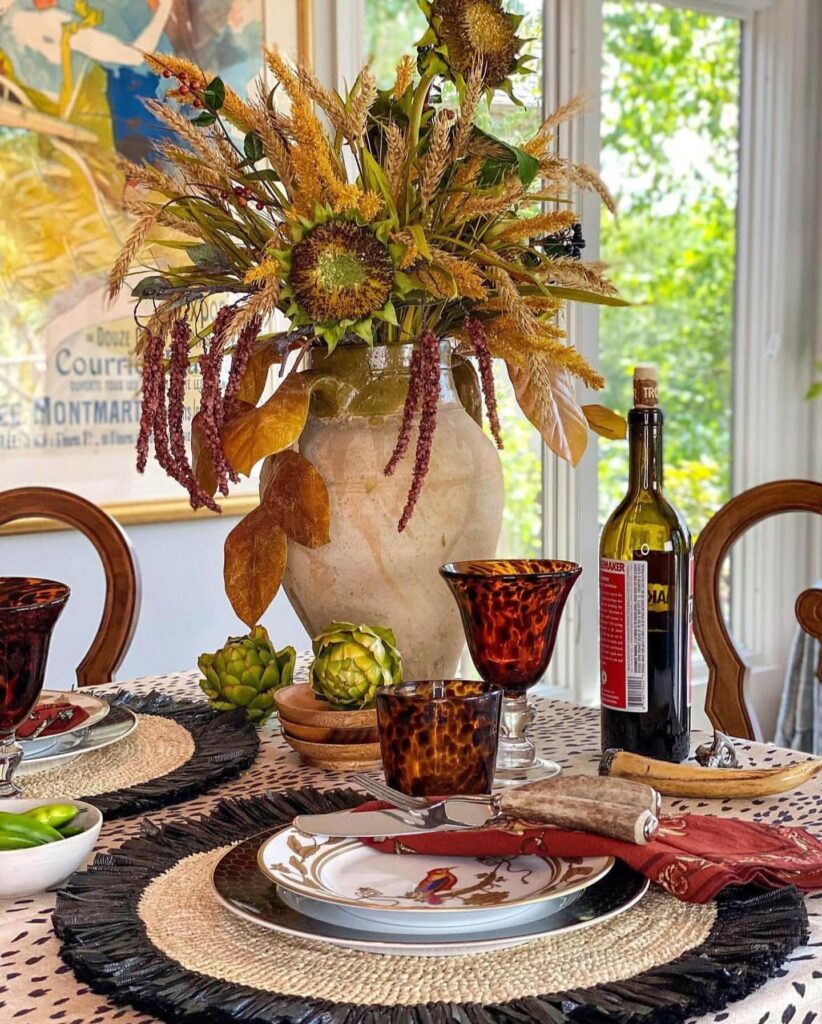 2. Harvest Minimalism with Natural Accents