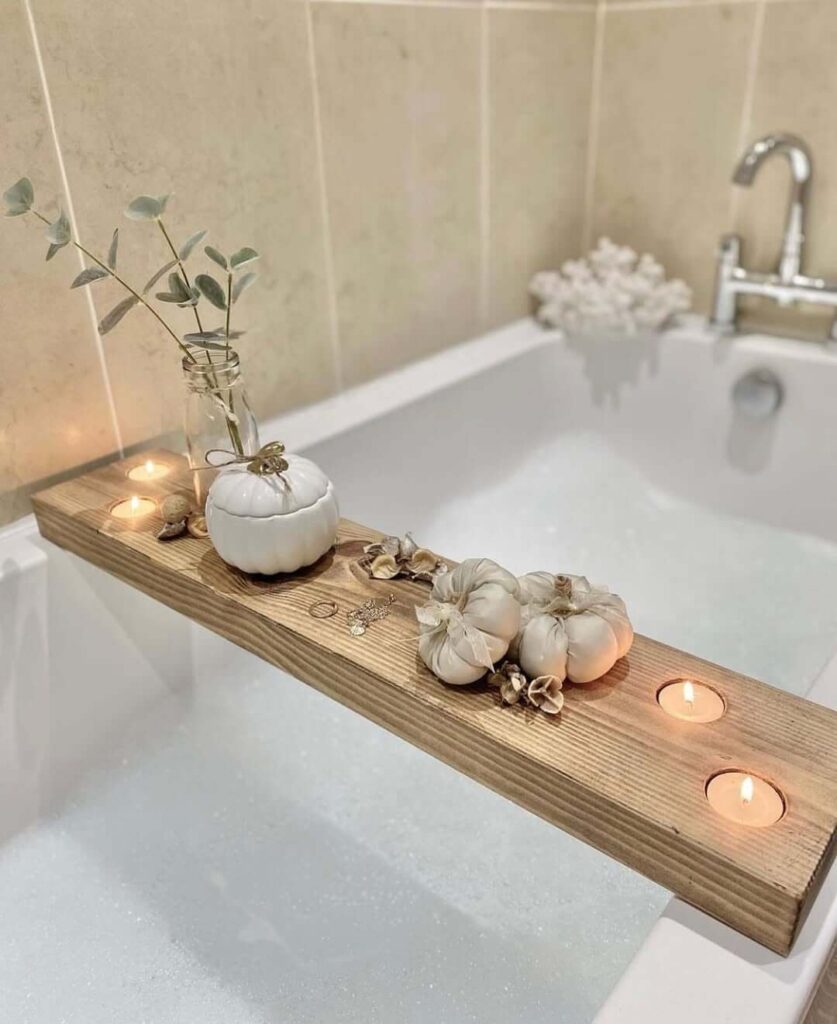 21. Bathtub Decor for a Seasonal Soak