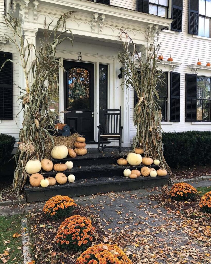 23. Colorful Porch with Unexpected Fall Hues