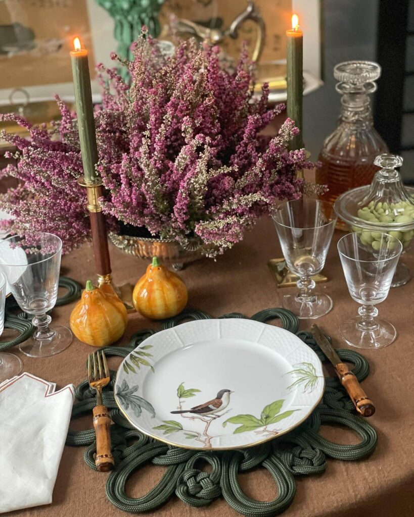 7. Pumpkin-Centered Tablescape with Elegant Warmth