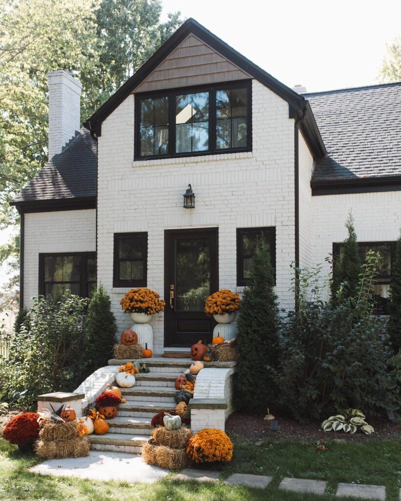8. Moody Fall Elegance with Monochrome Flair