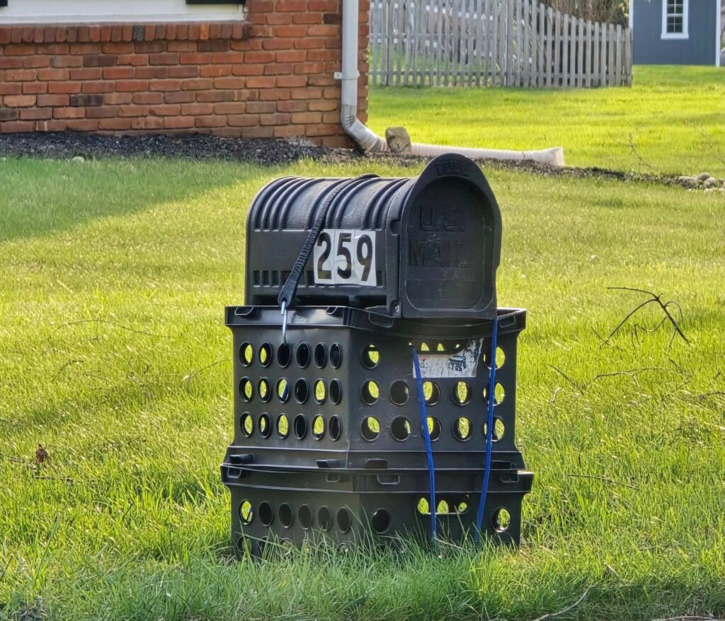 11. Contemporary Wooden Post Mailbox