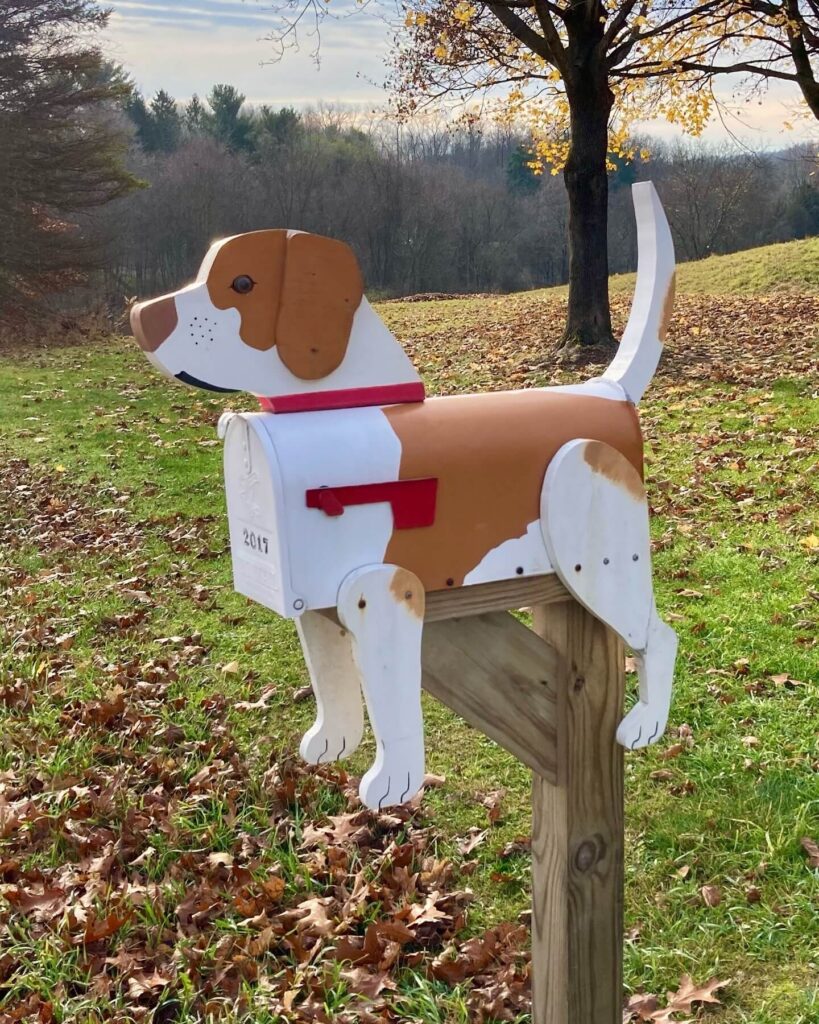 5. Farmhouse-Style White Mailbox